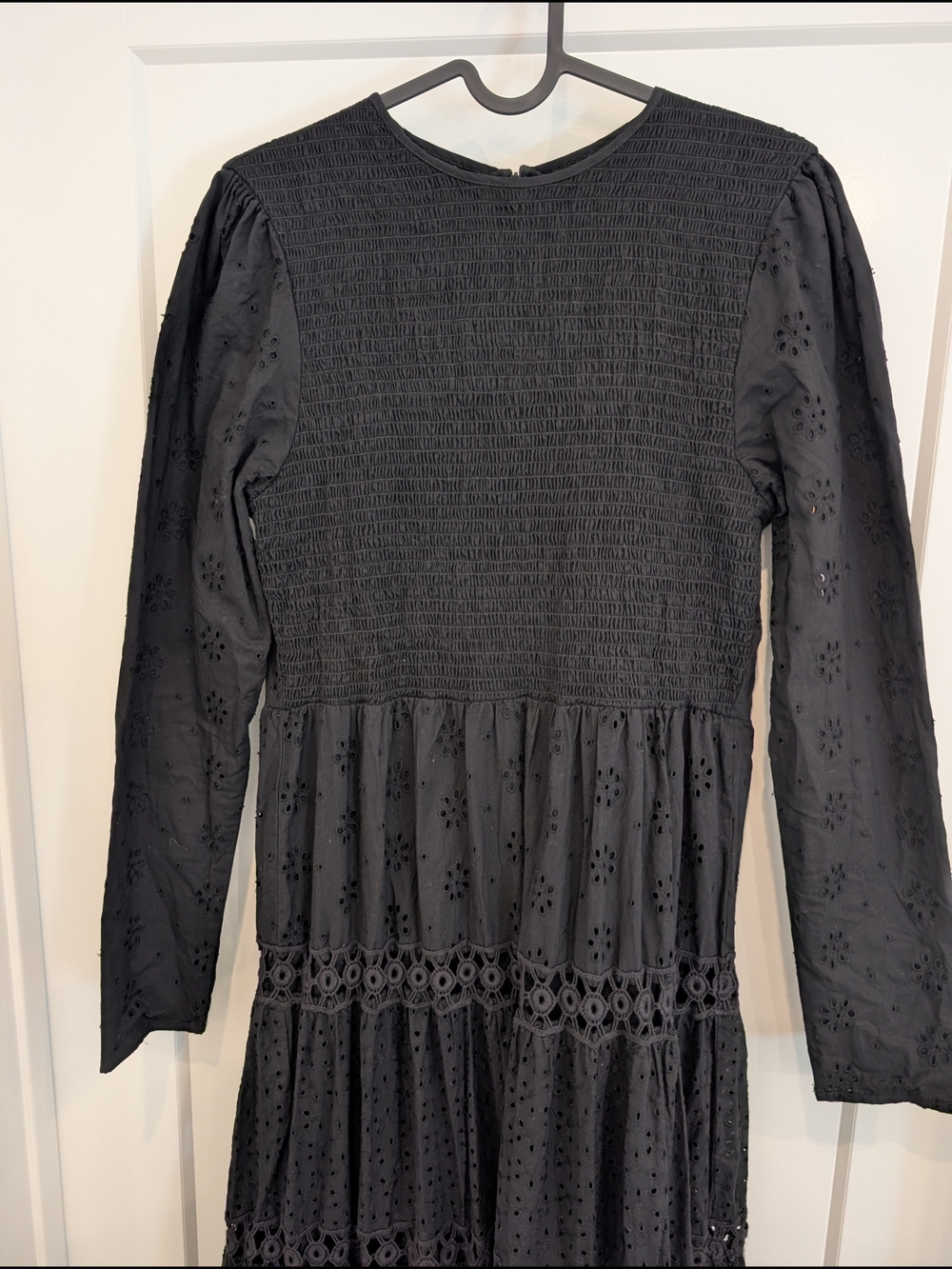 ASOS DESIGN shirred maxi dress w/ lace inserts, Modest Size US 8 - Picture 6 of 16